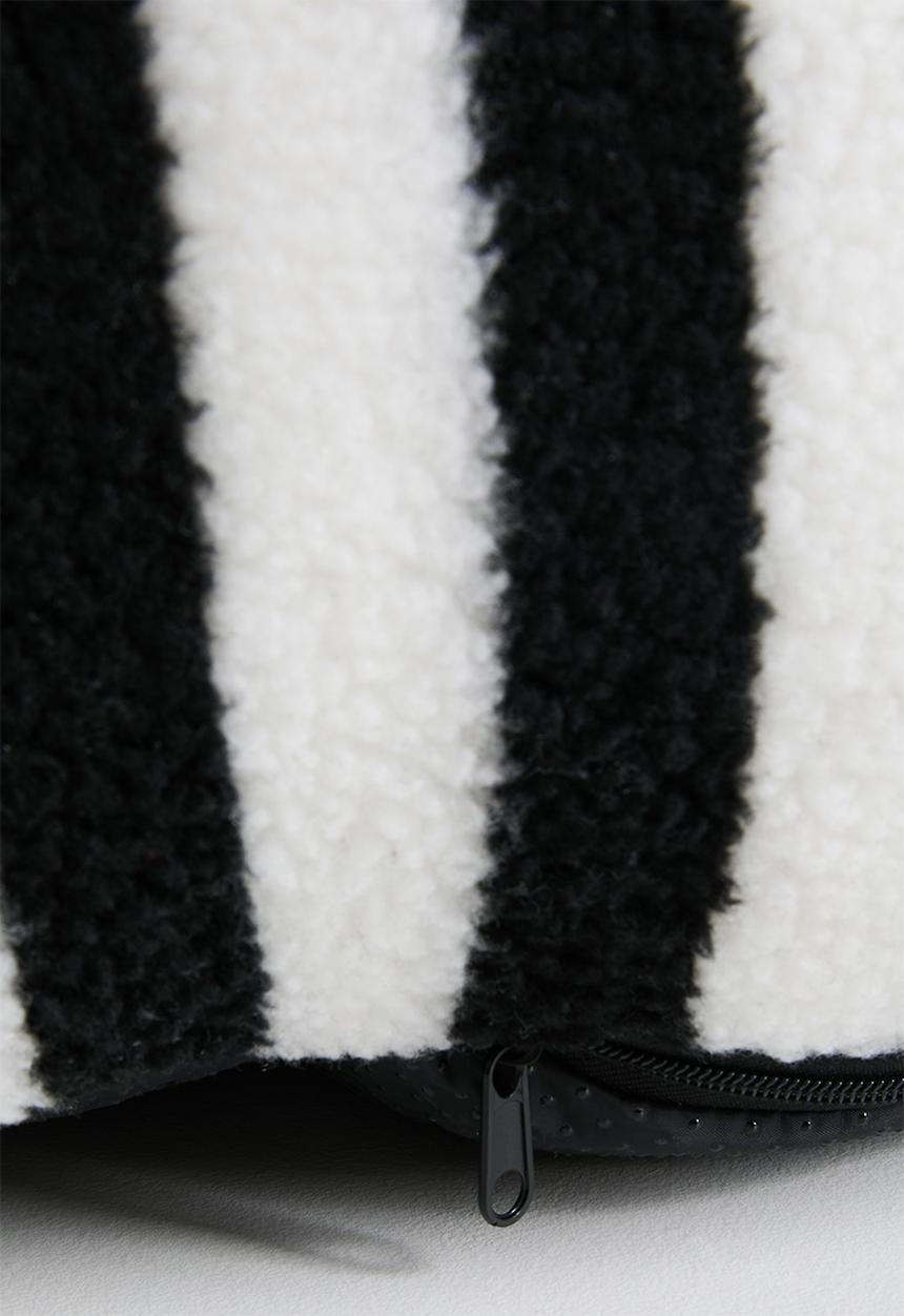 Pop Candy - Striped pouf - black