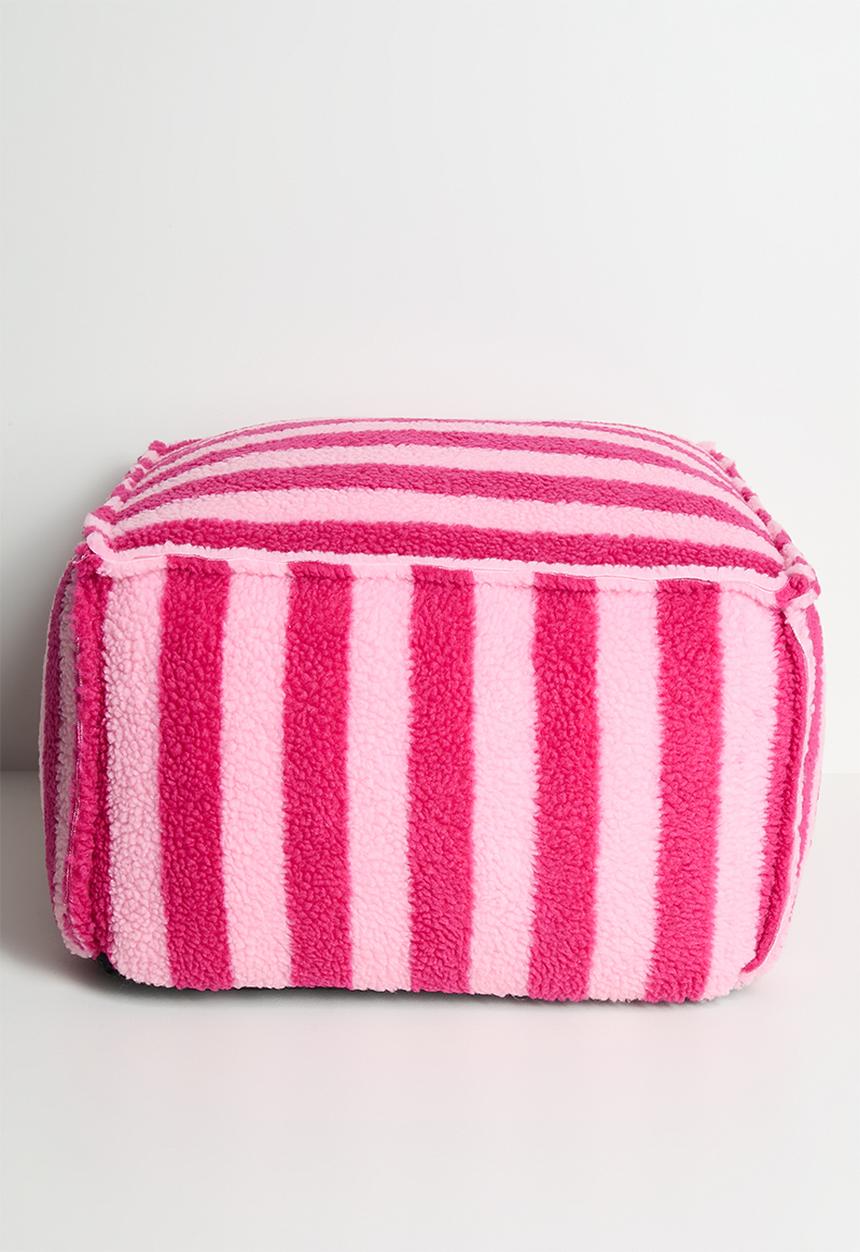 Pop Candy - Striped pouf - pink/red