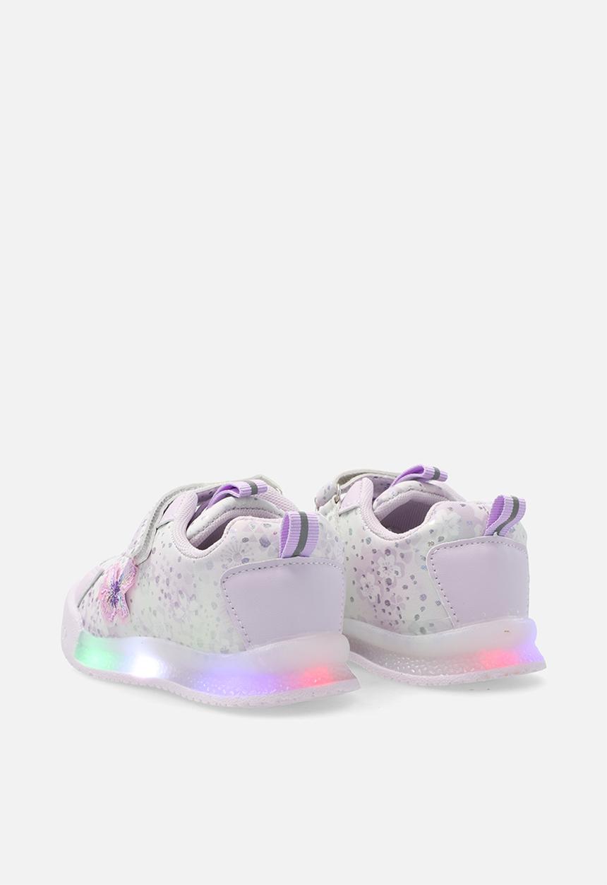 Pop Candy - Light-up sneakers with adjustable fasteners - pale purple
