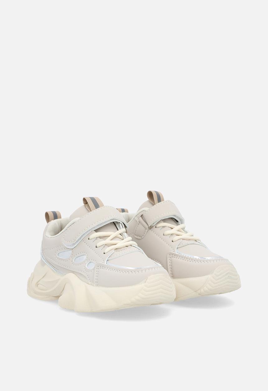 Pop Candy - Sneakers with adjustable fasteners - light greige