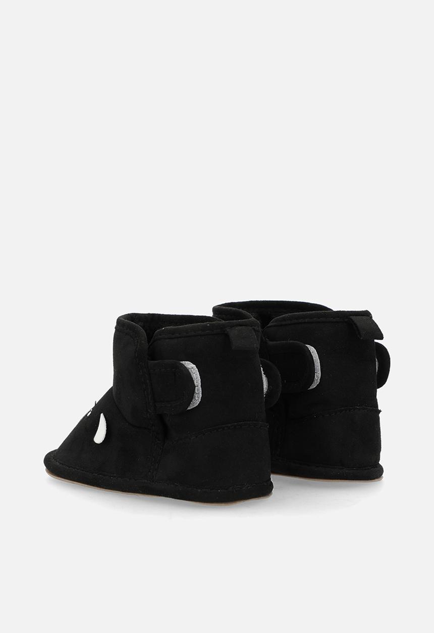 Pop Candy - Bear slipper boots - charcoal grey