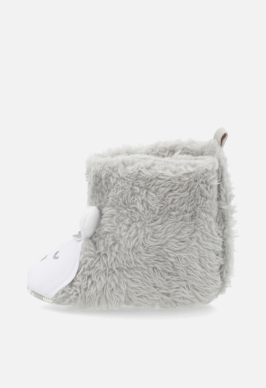 Pop Candy - Fluffy slipper booties - grey
