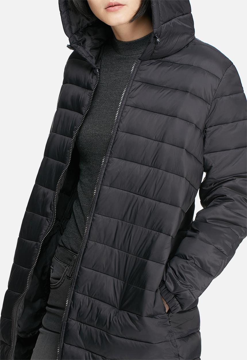 Jacqueline de Yong - Mash quilted nylon long coat