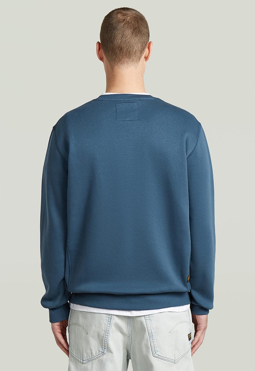 G-STAR - Premium Core R Sw Long Sleeve - Rank Blue