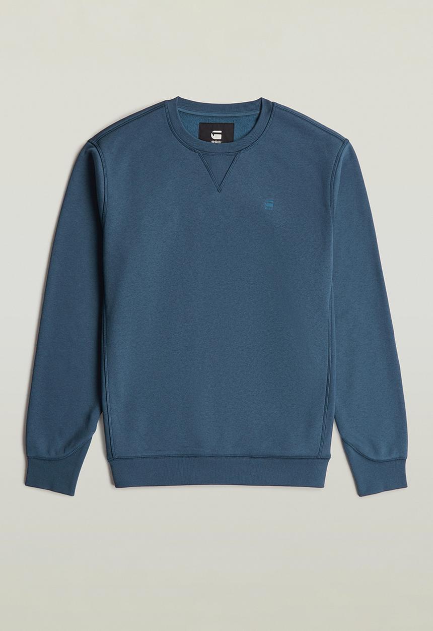 G-STAR - Premium Core R Sw Long Sleeve - Rank Blue
