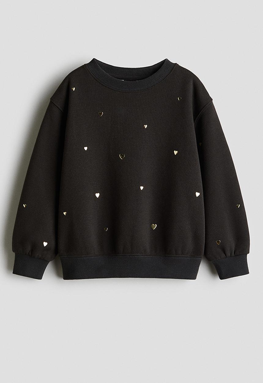 H&M - Sweatshirt - black/hearts