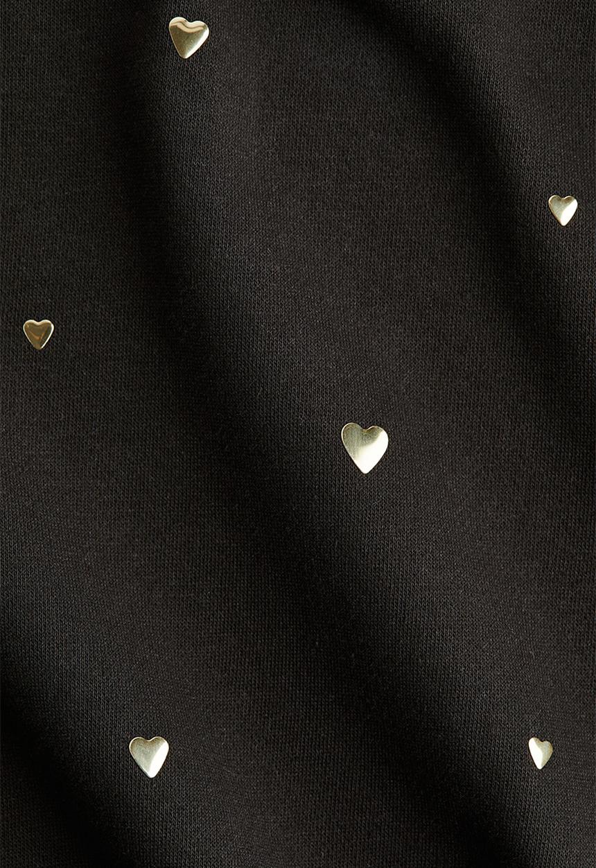 H&M - Sweatshirt - black/hearts