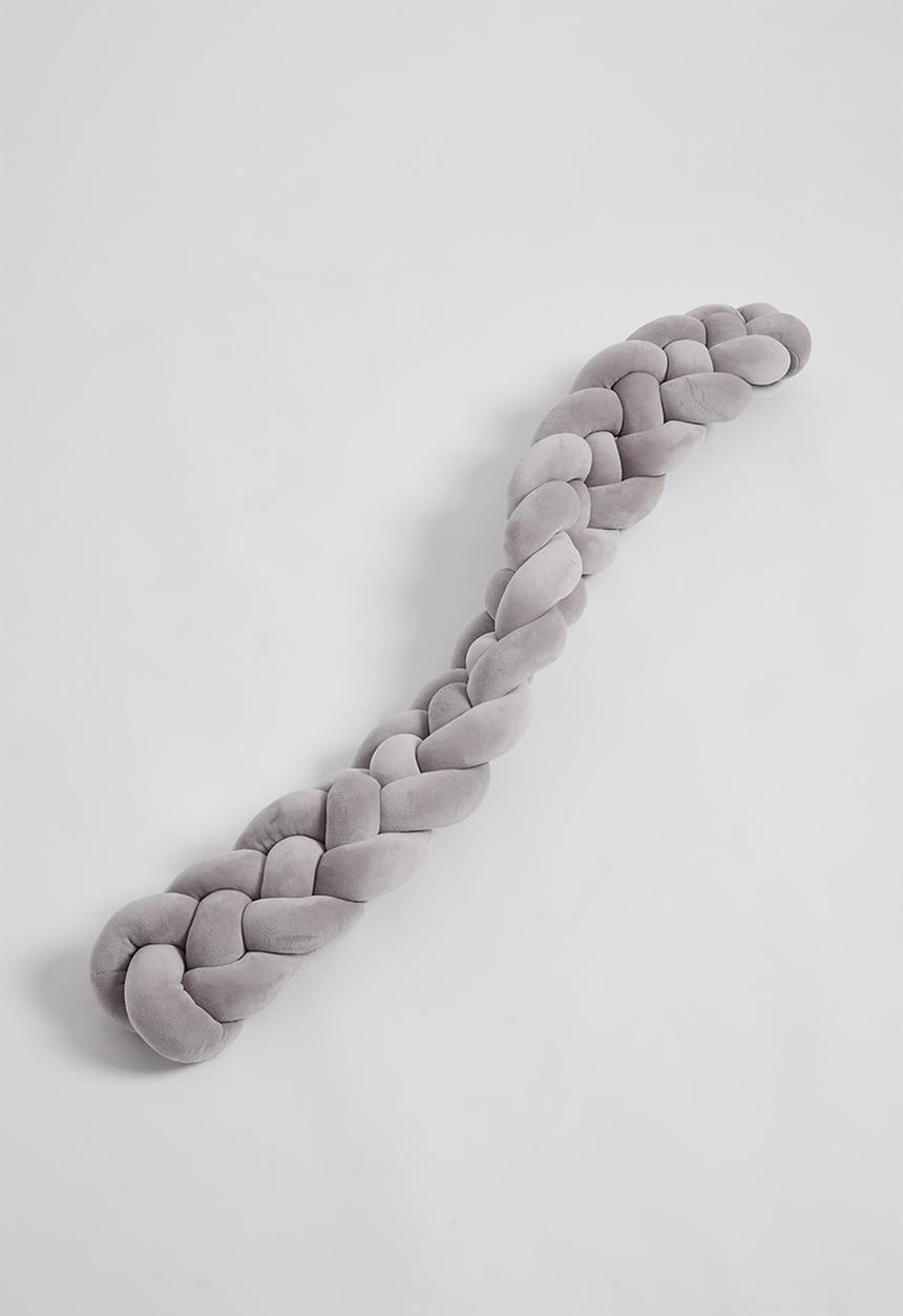 Pop Candy - Braided crib bumper - grey