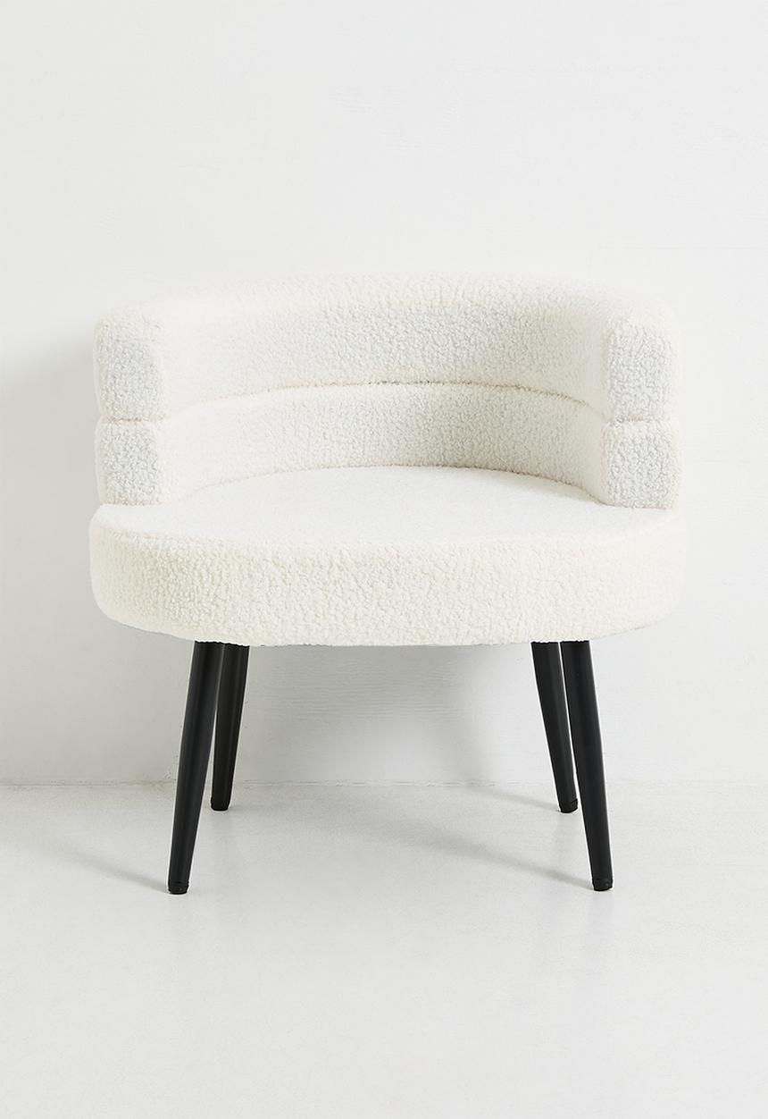 Pop Candy - Round shoe chair - cream/black