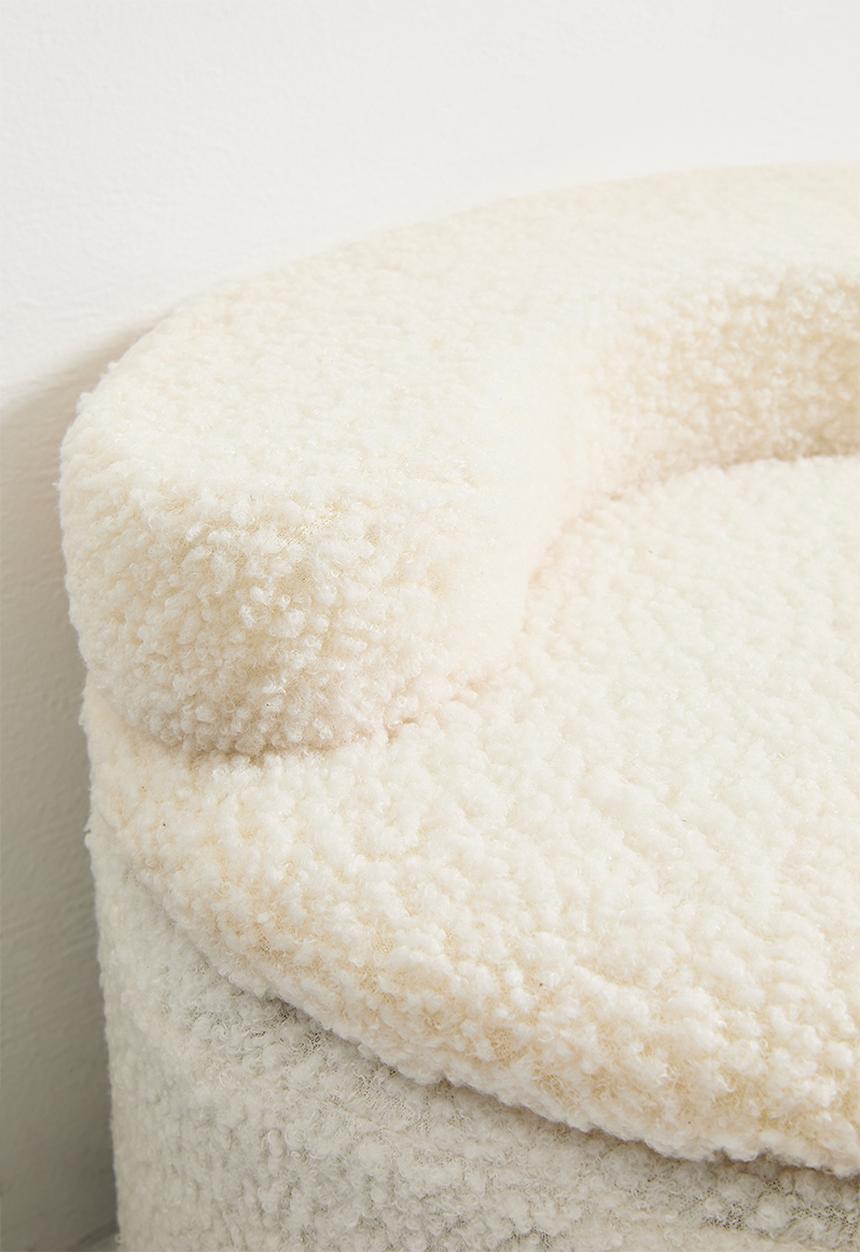 Pop Candy - Storage fleece ottoman - cream
