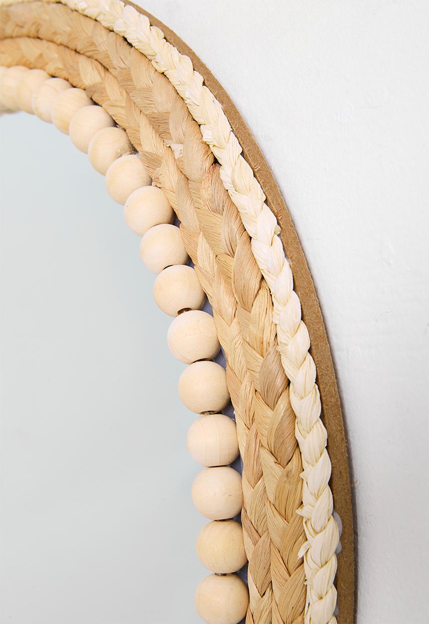 Pop Candy - Woven frame mirror - natural