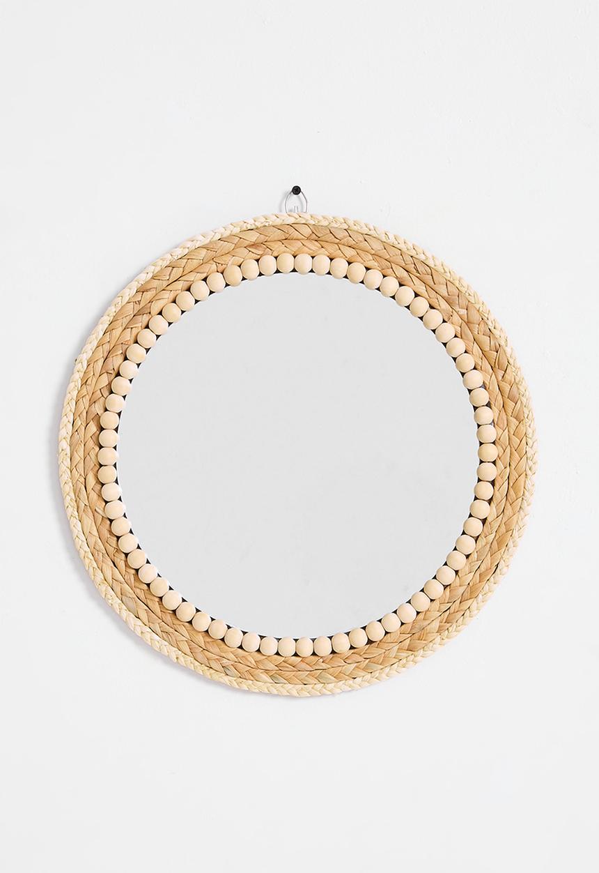 Pop Candy - Woven frame mirror - natural