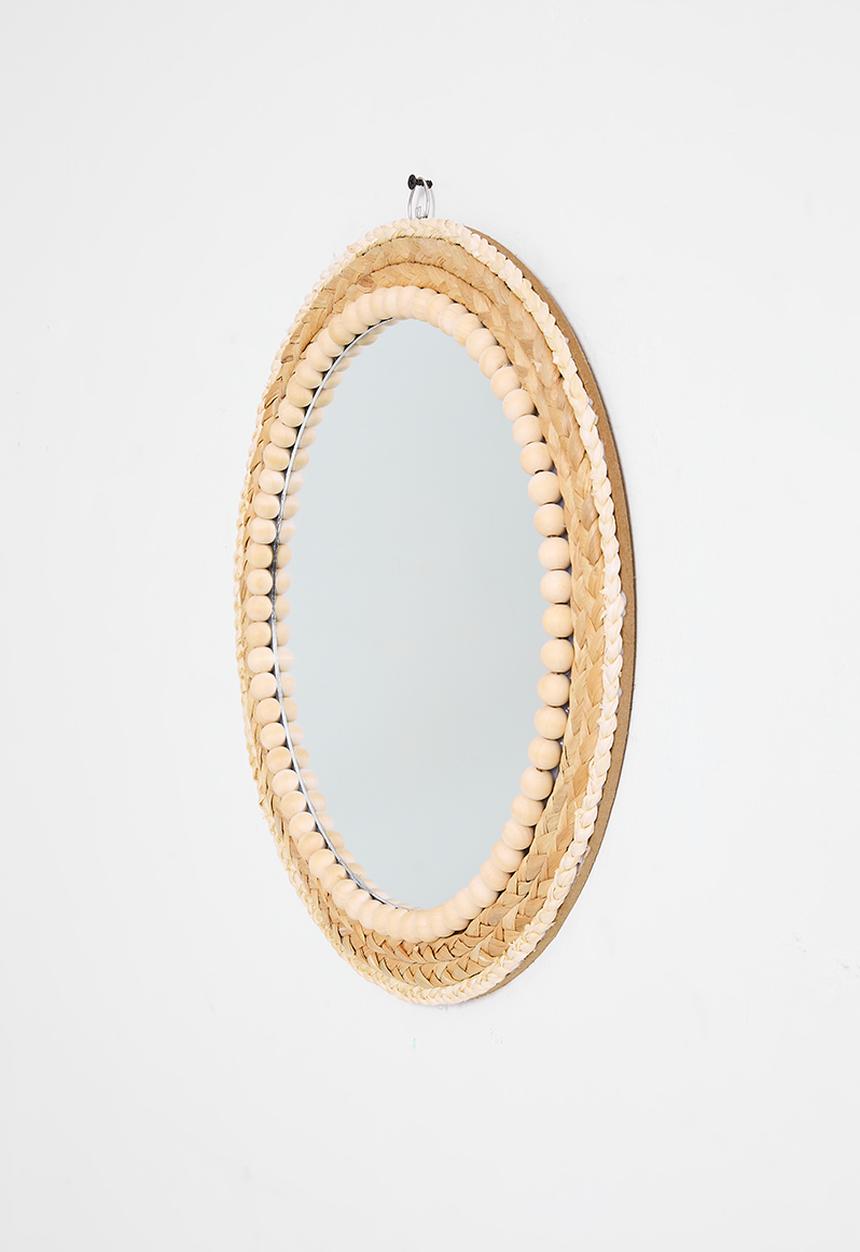 Pop Candy - Woven frame mirror - natural