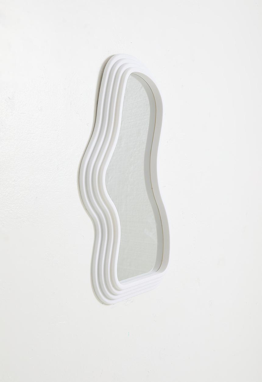 Pop Candy - Wavy-shaped mirror - white