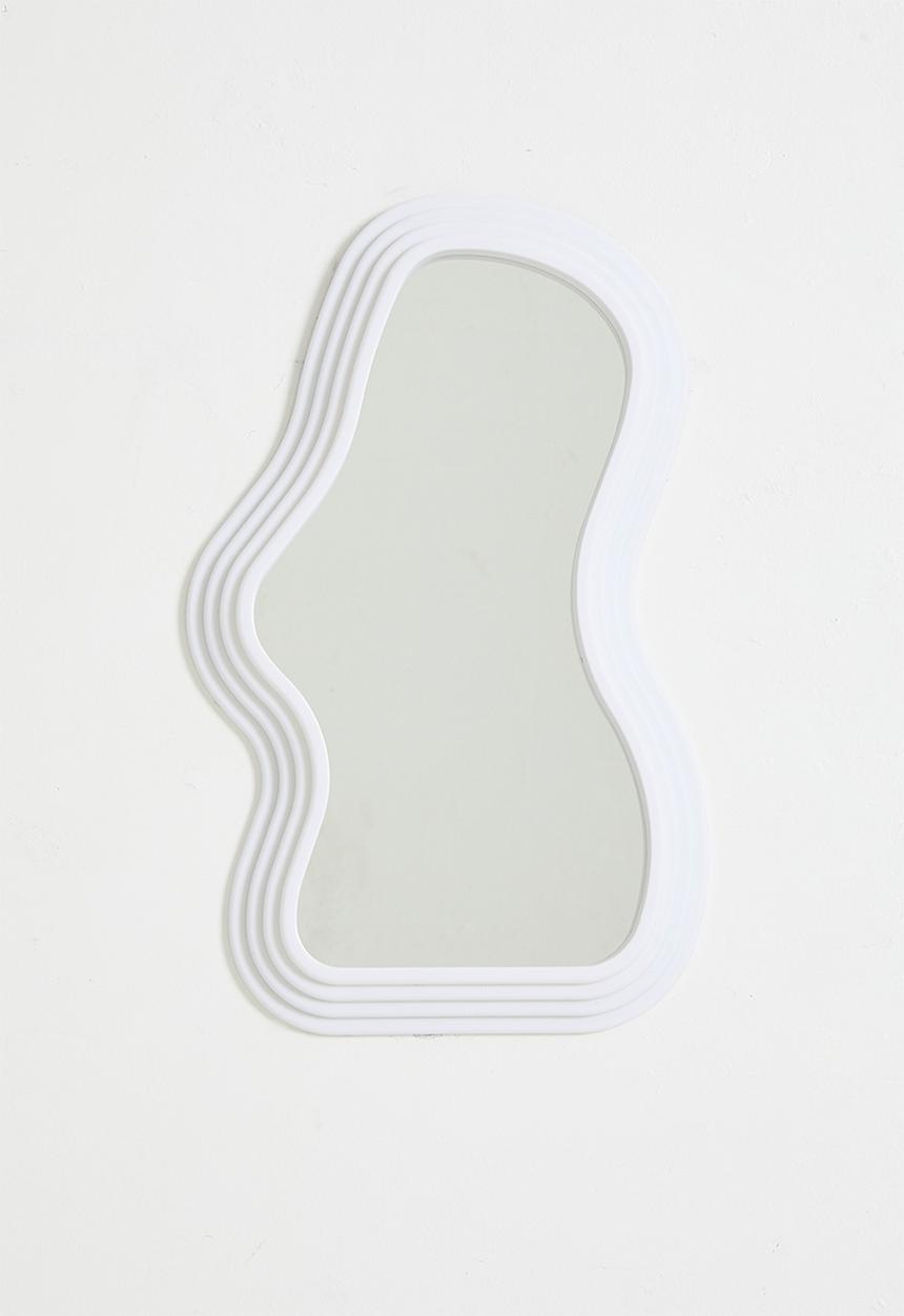 Pop Candy - Wavy-shaped mirror - white