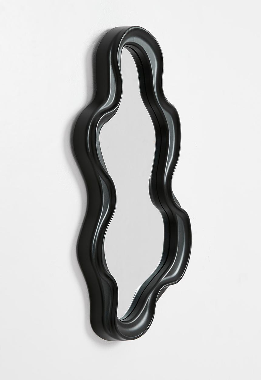 Pop Candy - Wavy-shaped mirror - black