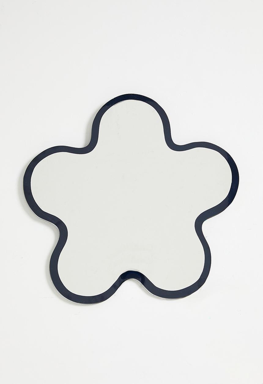 Pop Candy - Flower shaped mirror - black