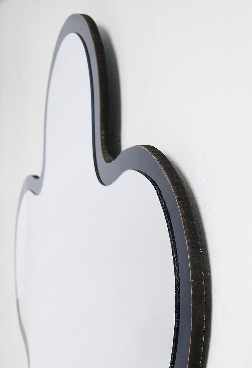 Pop Candy - Flower shaped mirror - black
