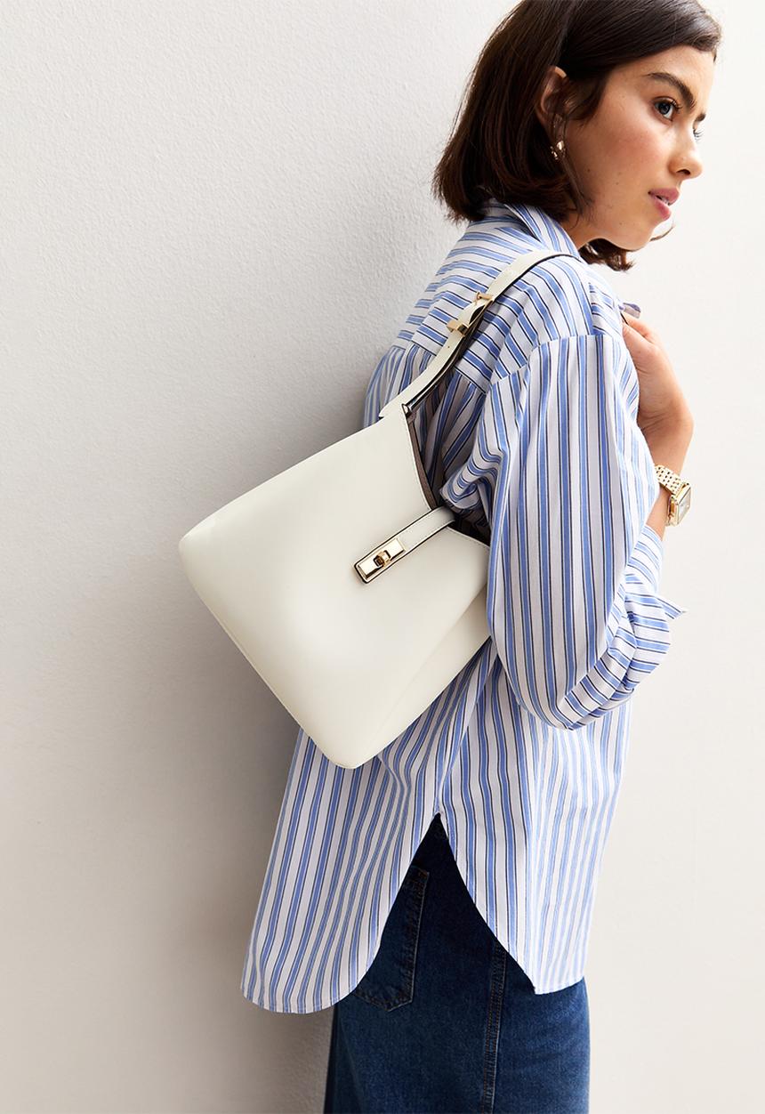 New Look - Lincoln link bucket bag - Cream
