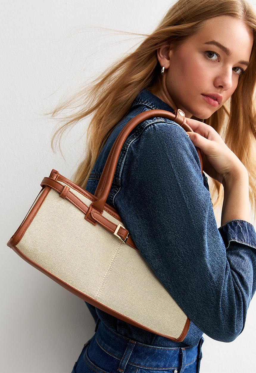 New Look - Bedford  BEW canvas tote- Natural