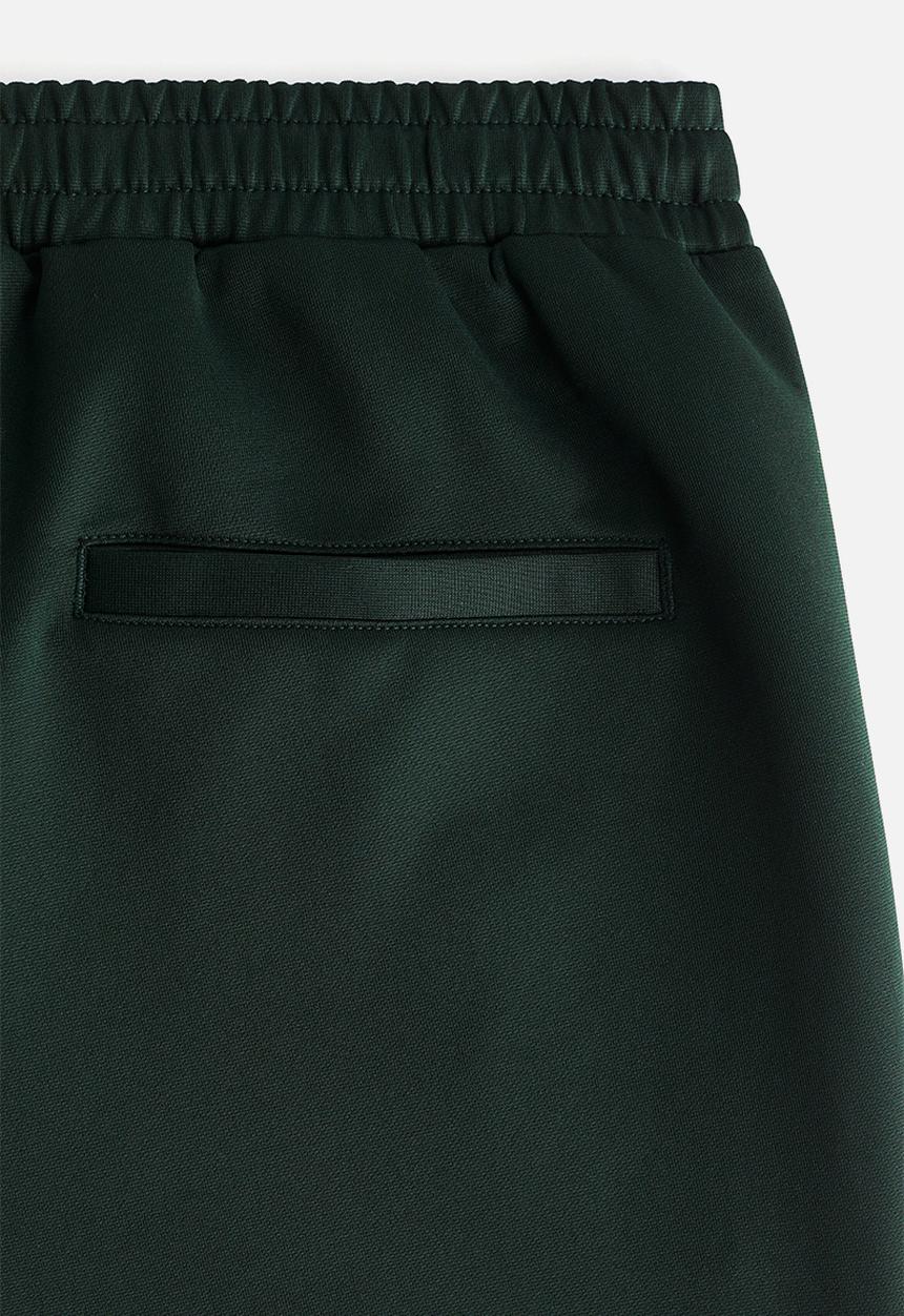 H&M - Relaxed fit sweatpants with side stripes - dark green/colour block