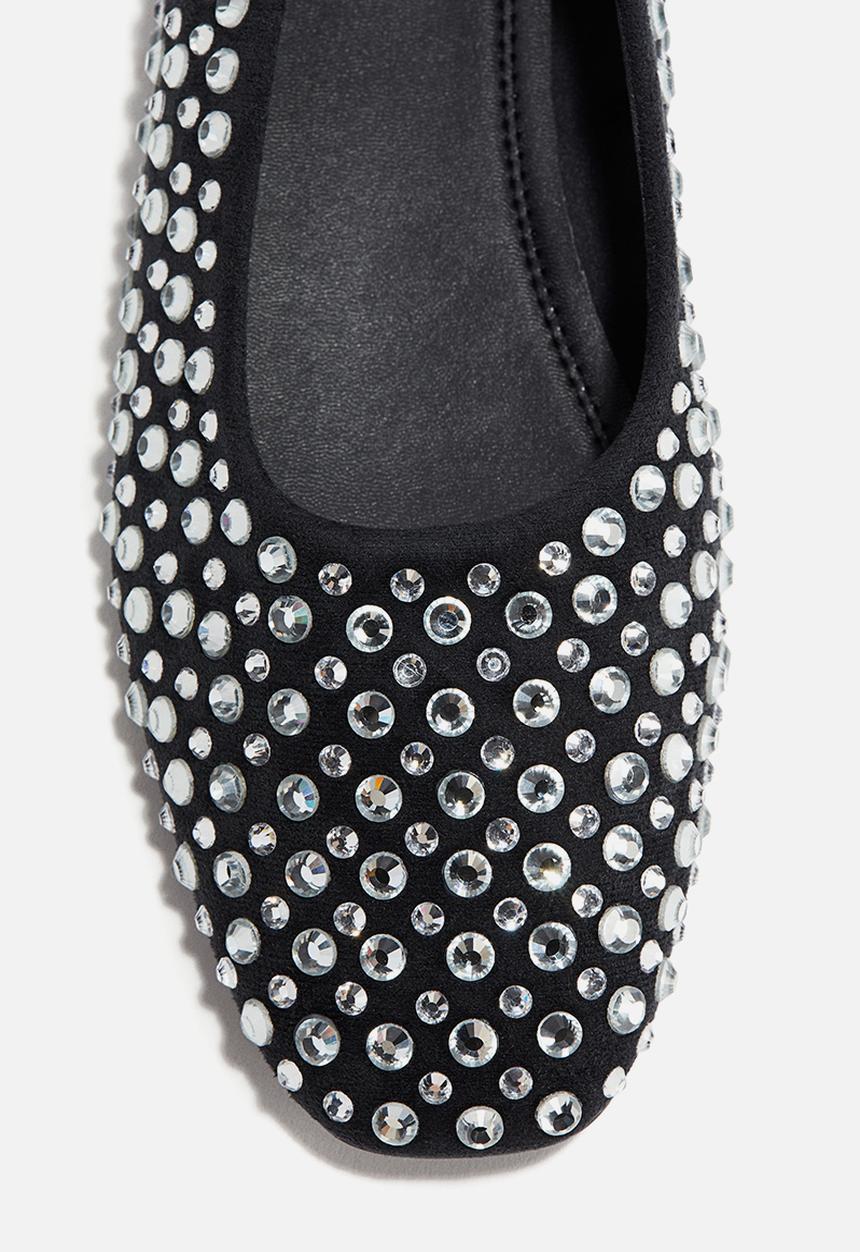 H&M - Embellished ballet pumps - navy blue