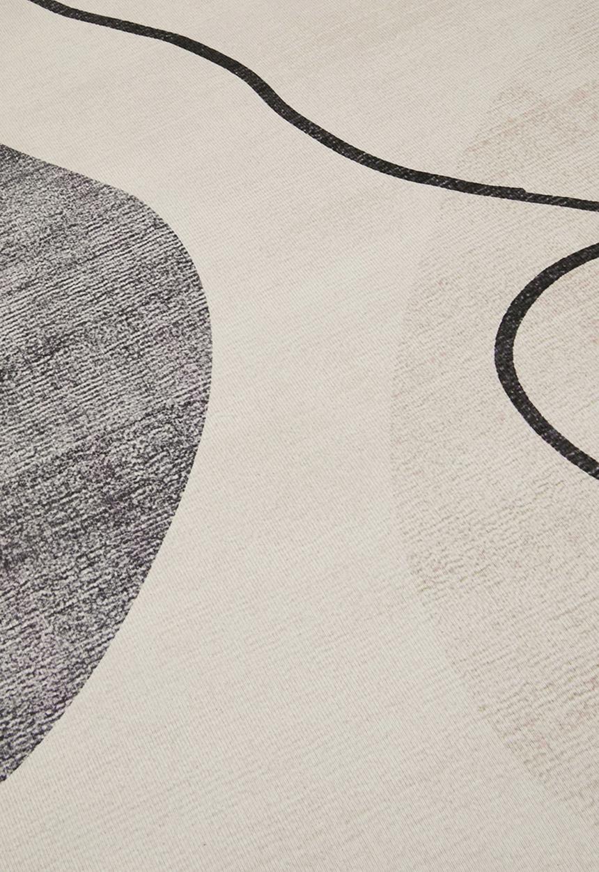 Pop Candy - Line art rug - beige/grey