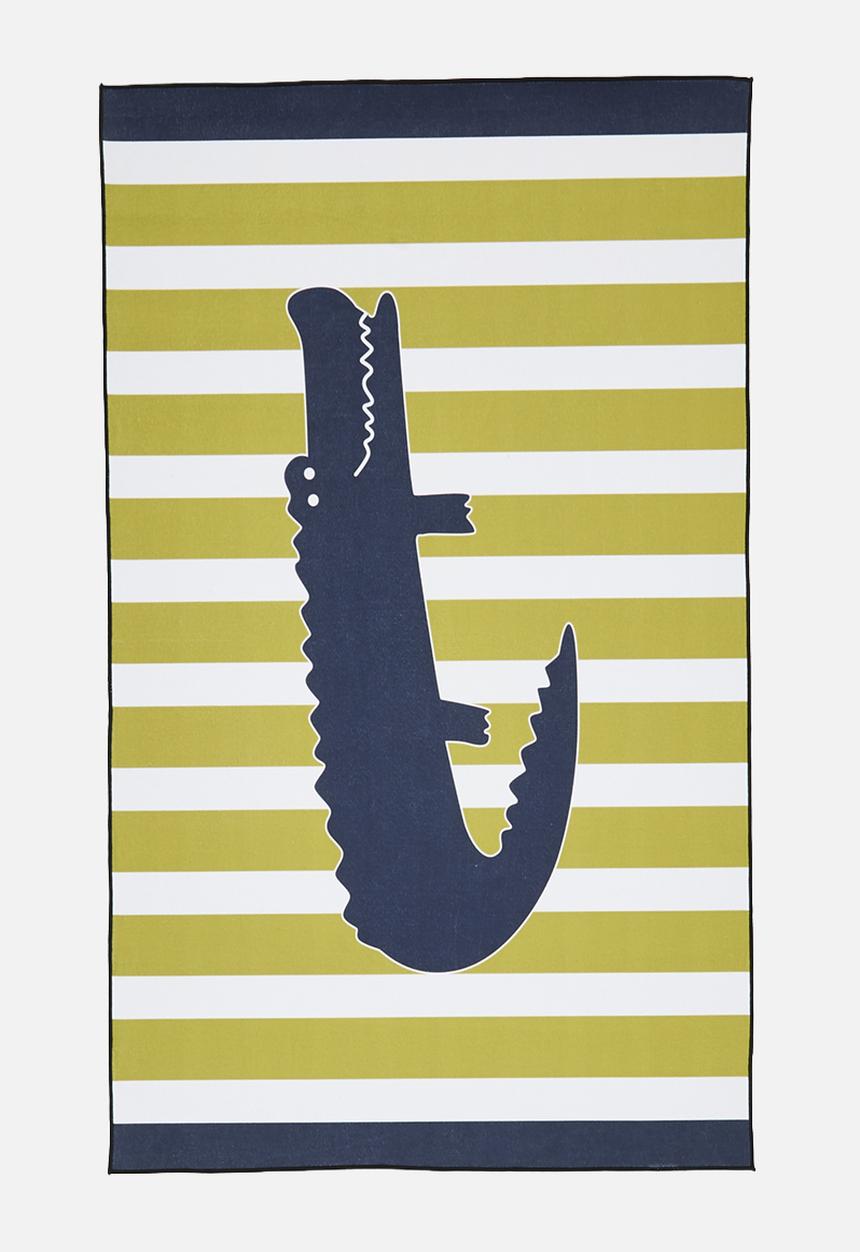Pop Candy - Croc graphic rug - mustard stripe