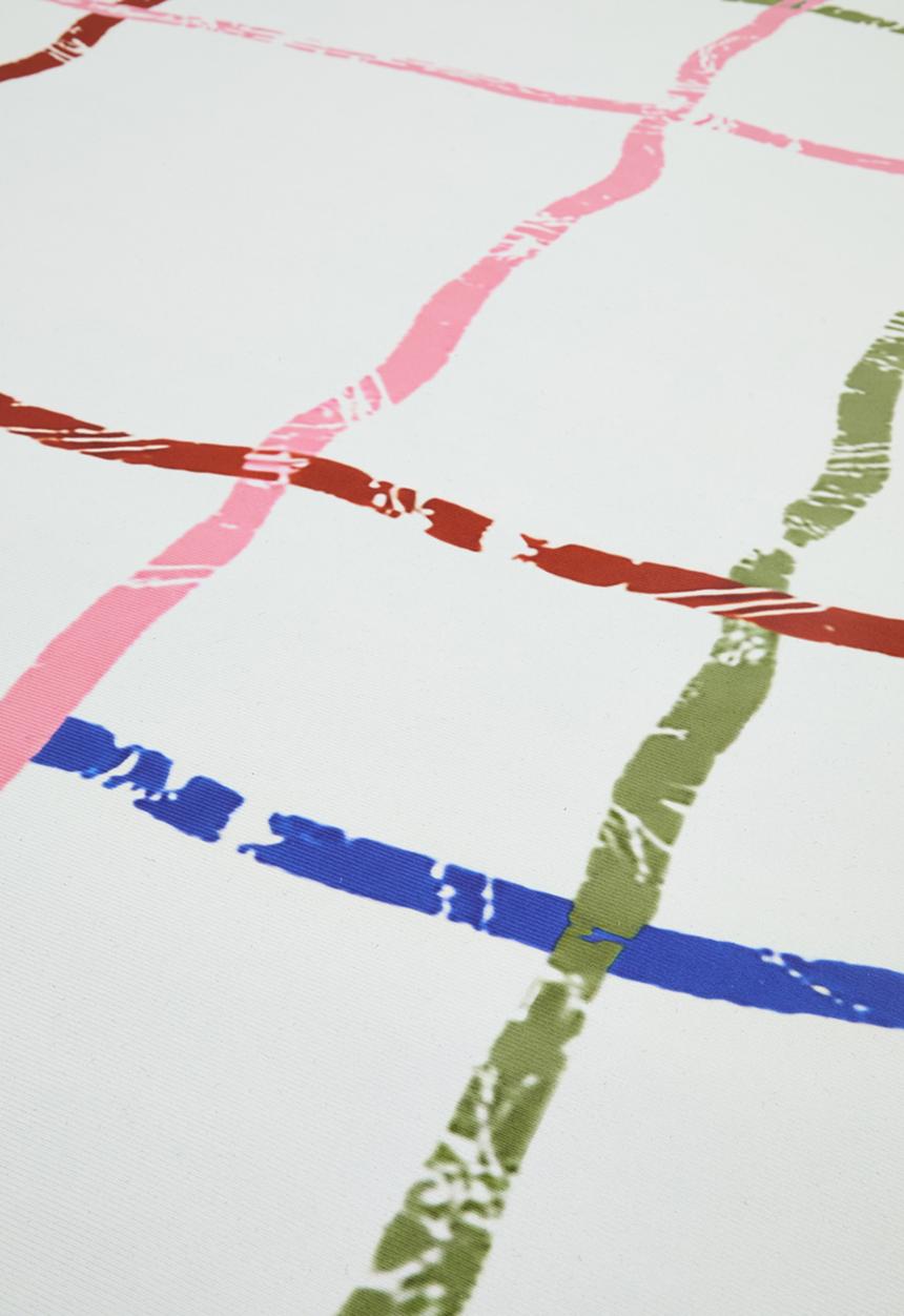 Pop Candy - Hand-drawn striped rug - multi
