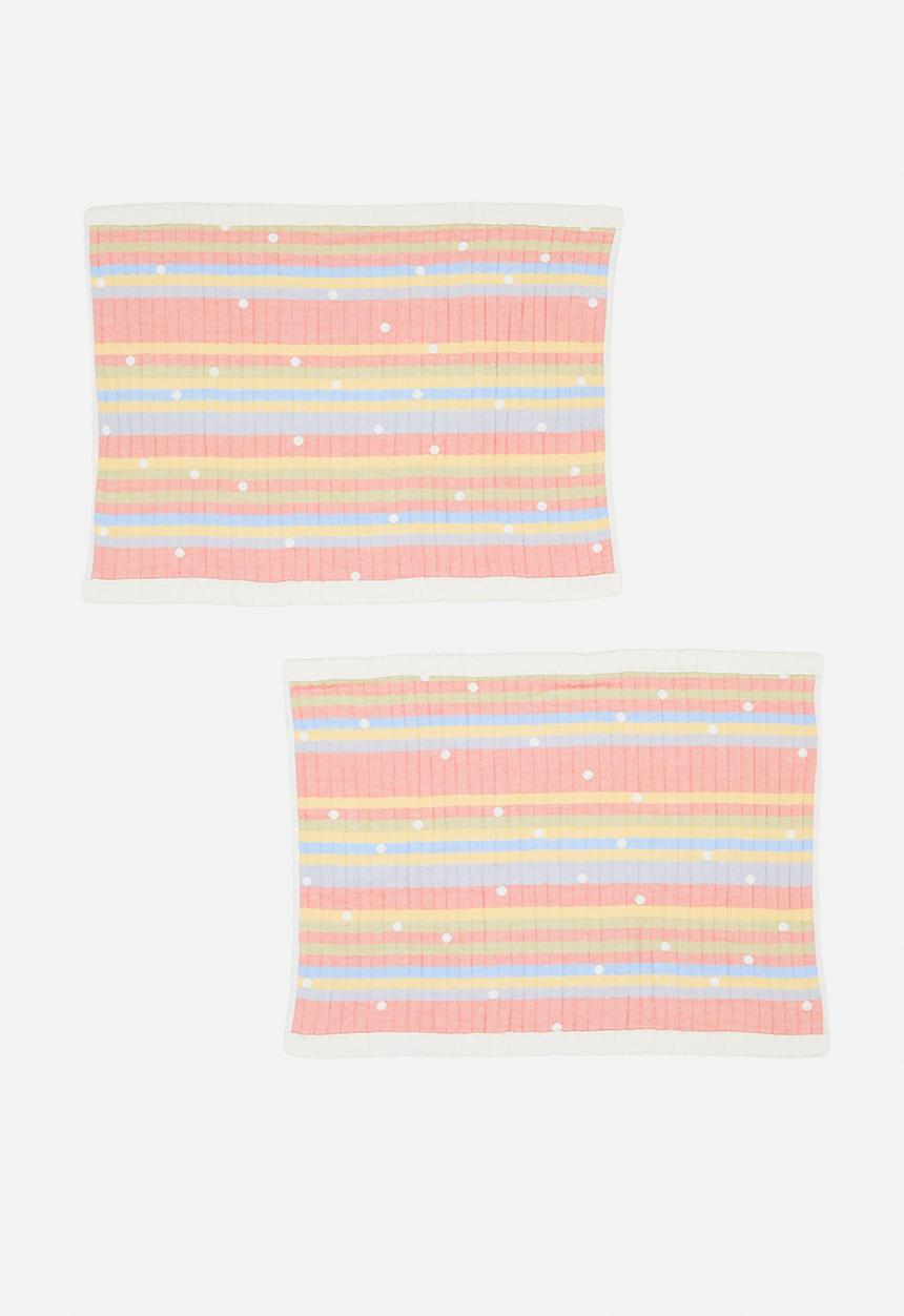 Pop Candy - Roman striped mat set - multicolour