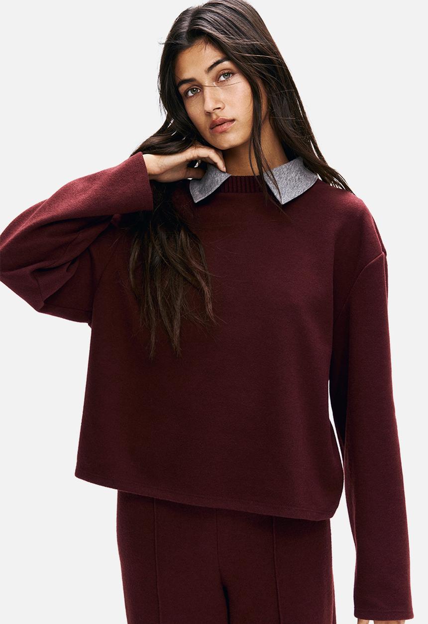 H&M - Oversized sweatshirt - burgundy