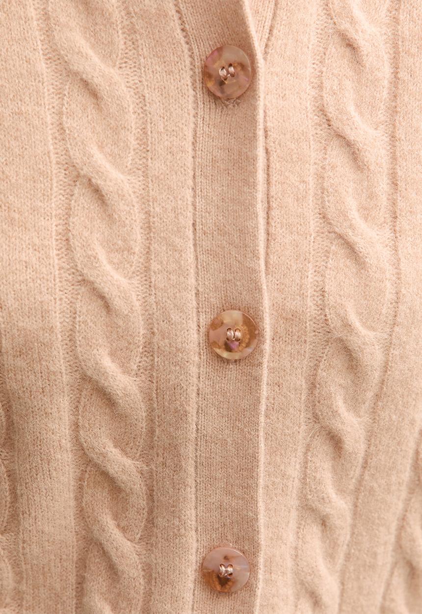 New Look - Cable cardigan - camel