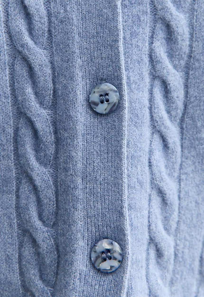 New Look - Cable cardigan - mid blue
