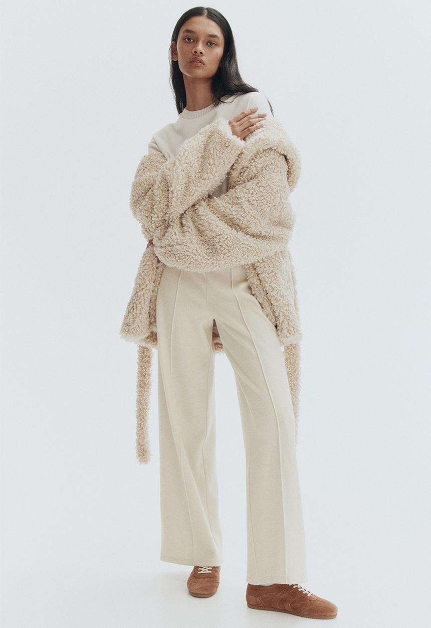 H&M - Crease-leg trousers - cream