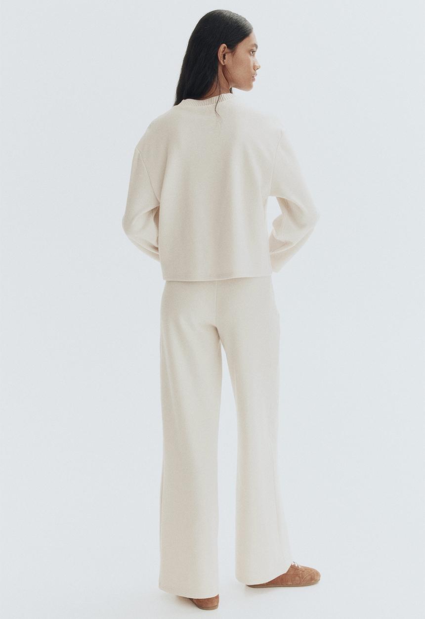 H&M - Crease-leg trousers - cream