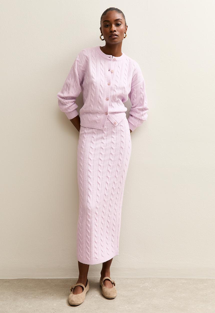 New Look - Cable cardigan - lilac