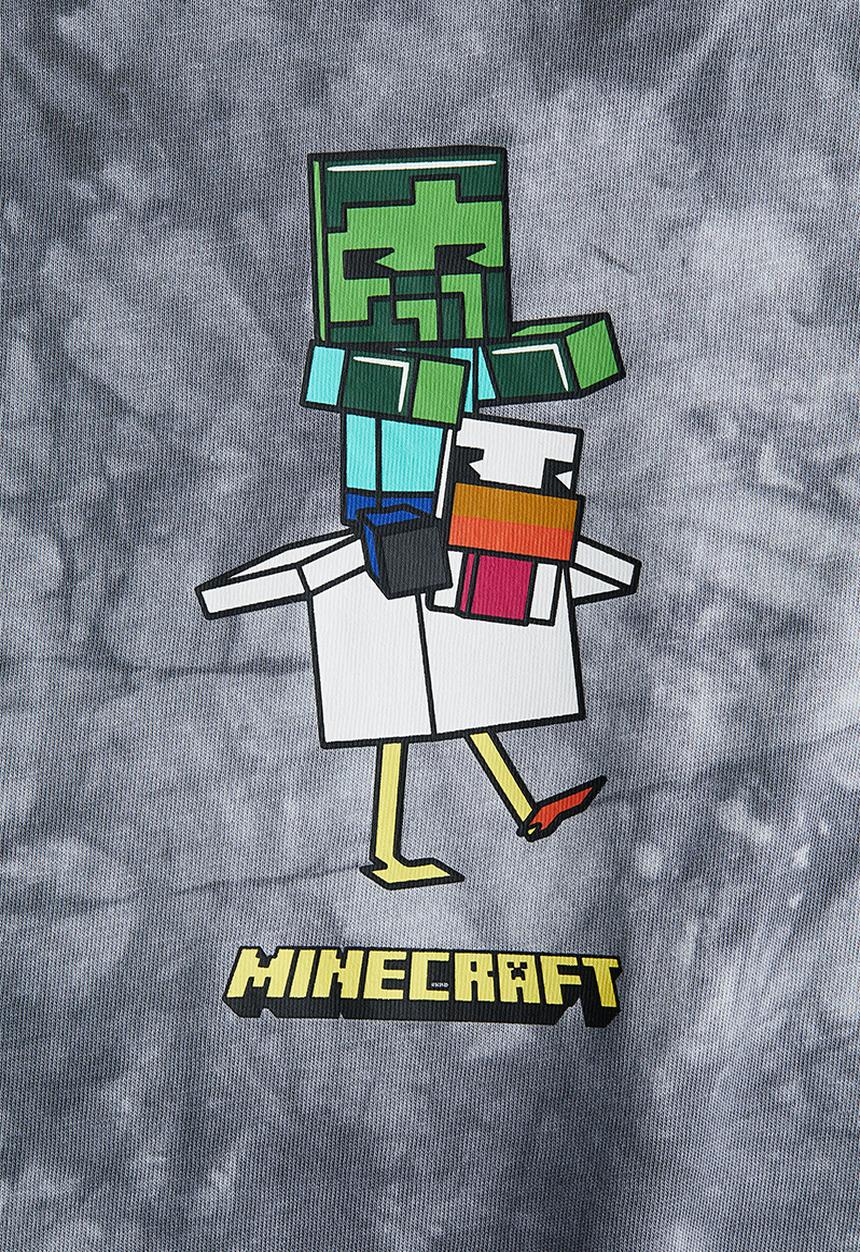 H&M - Printed T-shirt - grey/minecraft