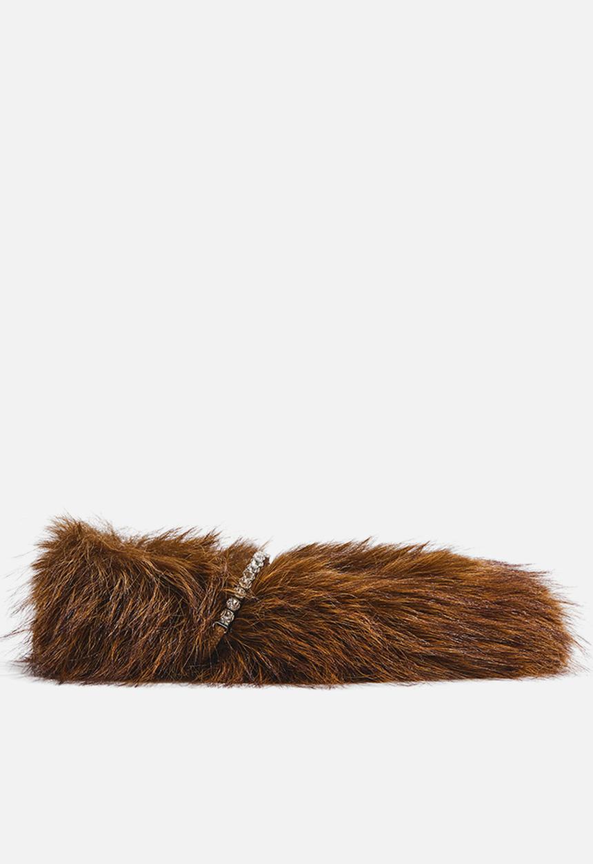 H&M - Embellished slippers - dark beige