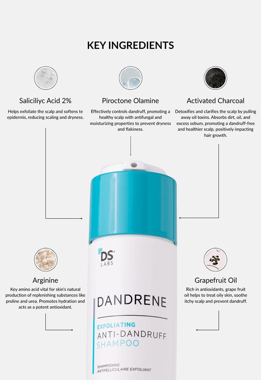 DS Laboratories  - Dandrene Anti-Dandruff Exfoliating Shampoo - 205ml