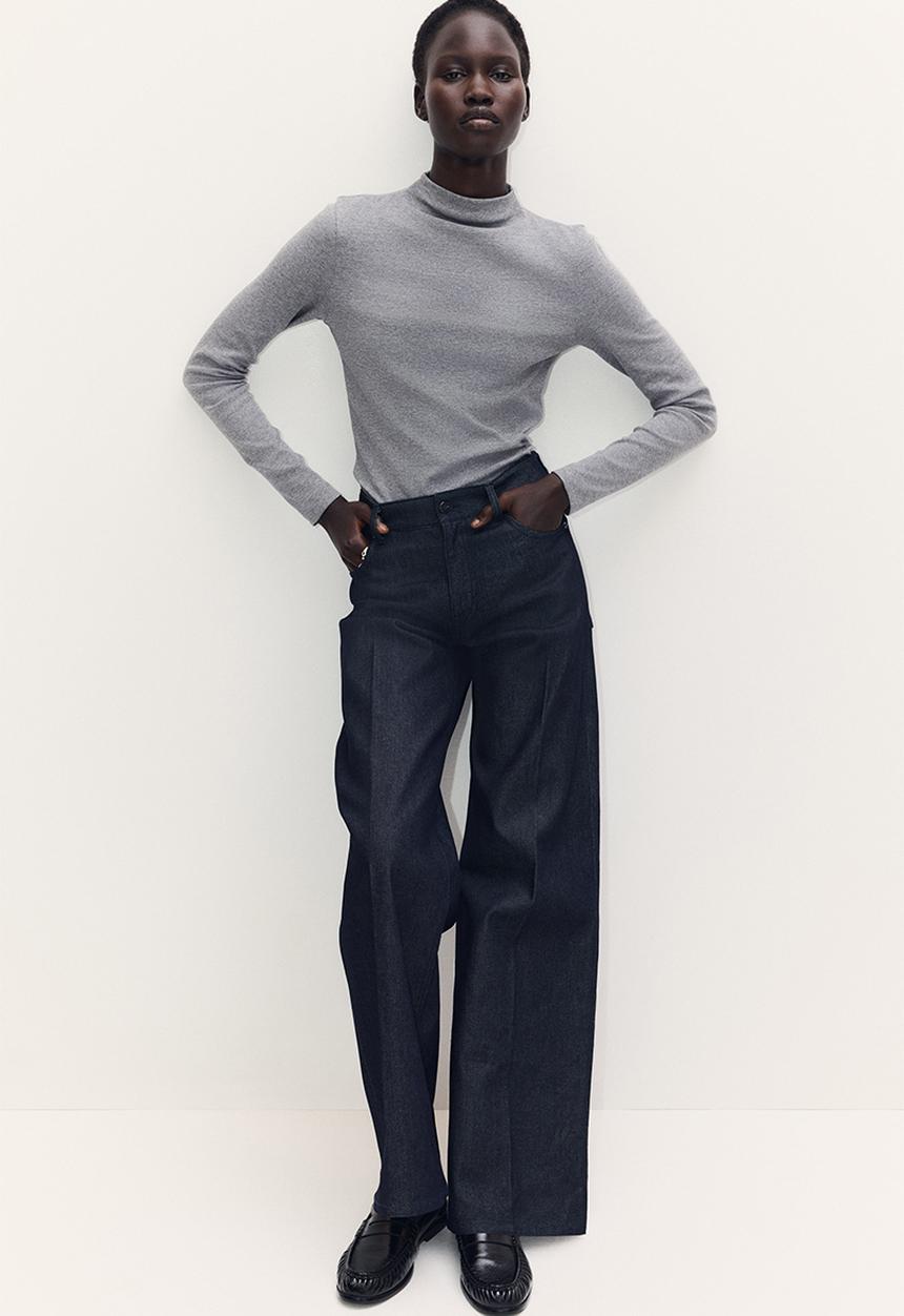 H&M - Turtleneck top - grey marl