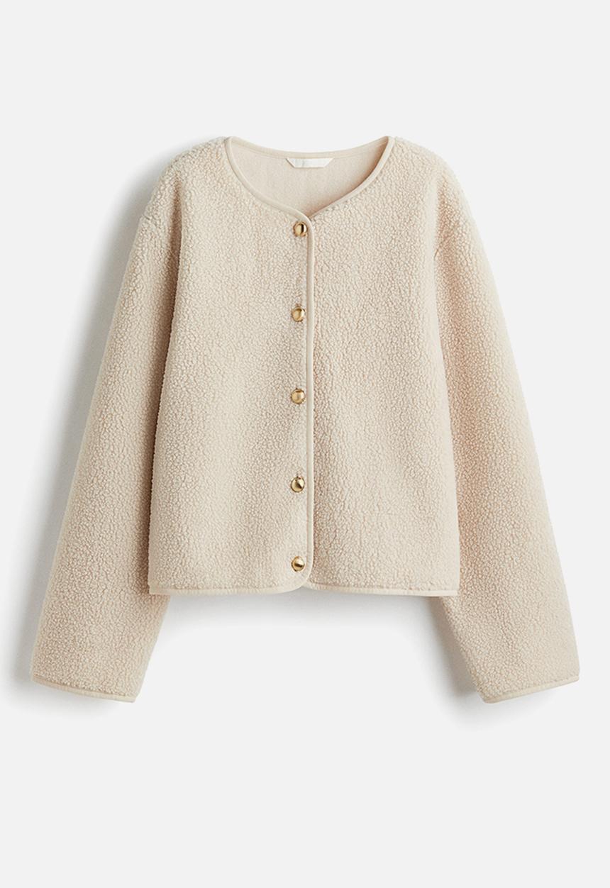 H&M - Teddy jacket - light beige