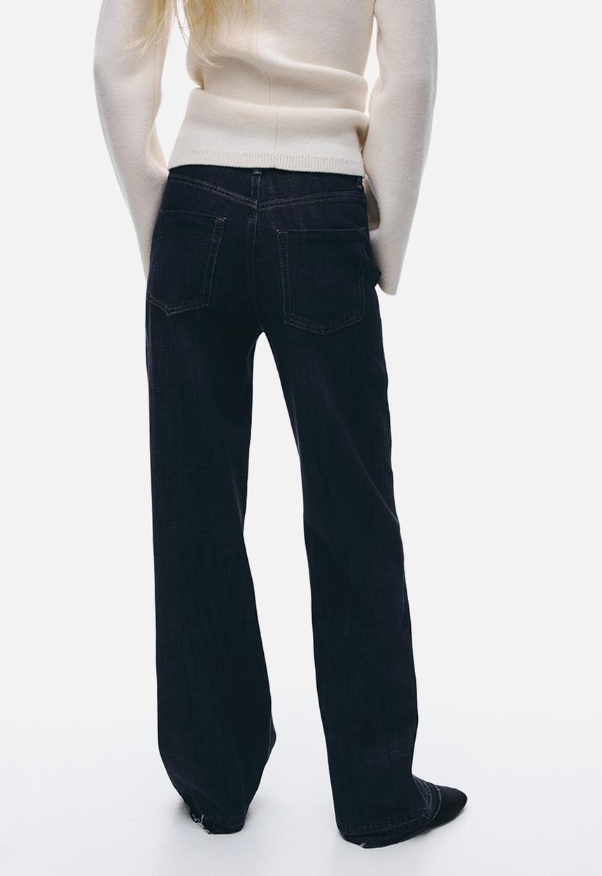H&M - Wide high jeans - dark denim blue