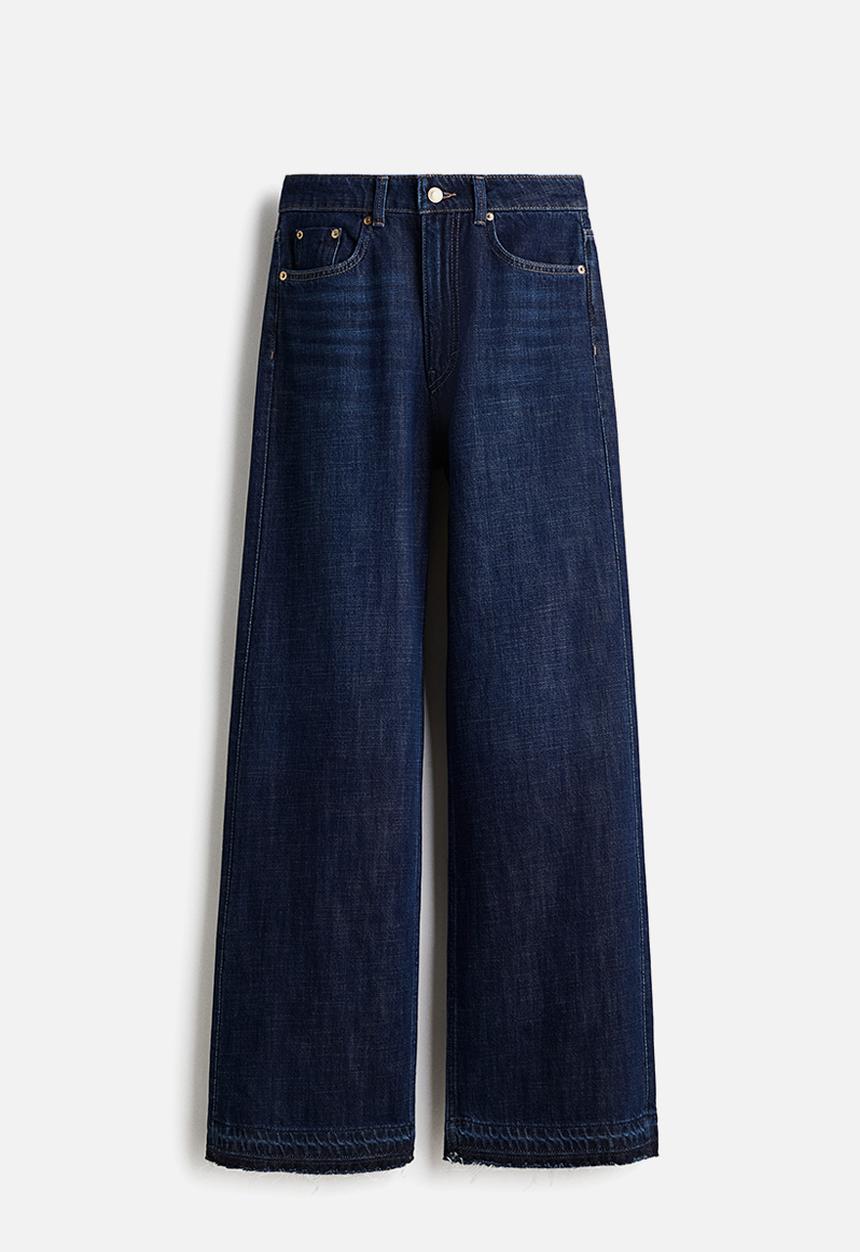H&M - Wide high jeans - dark denim blue