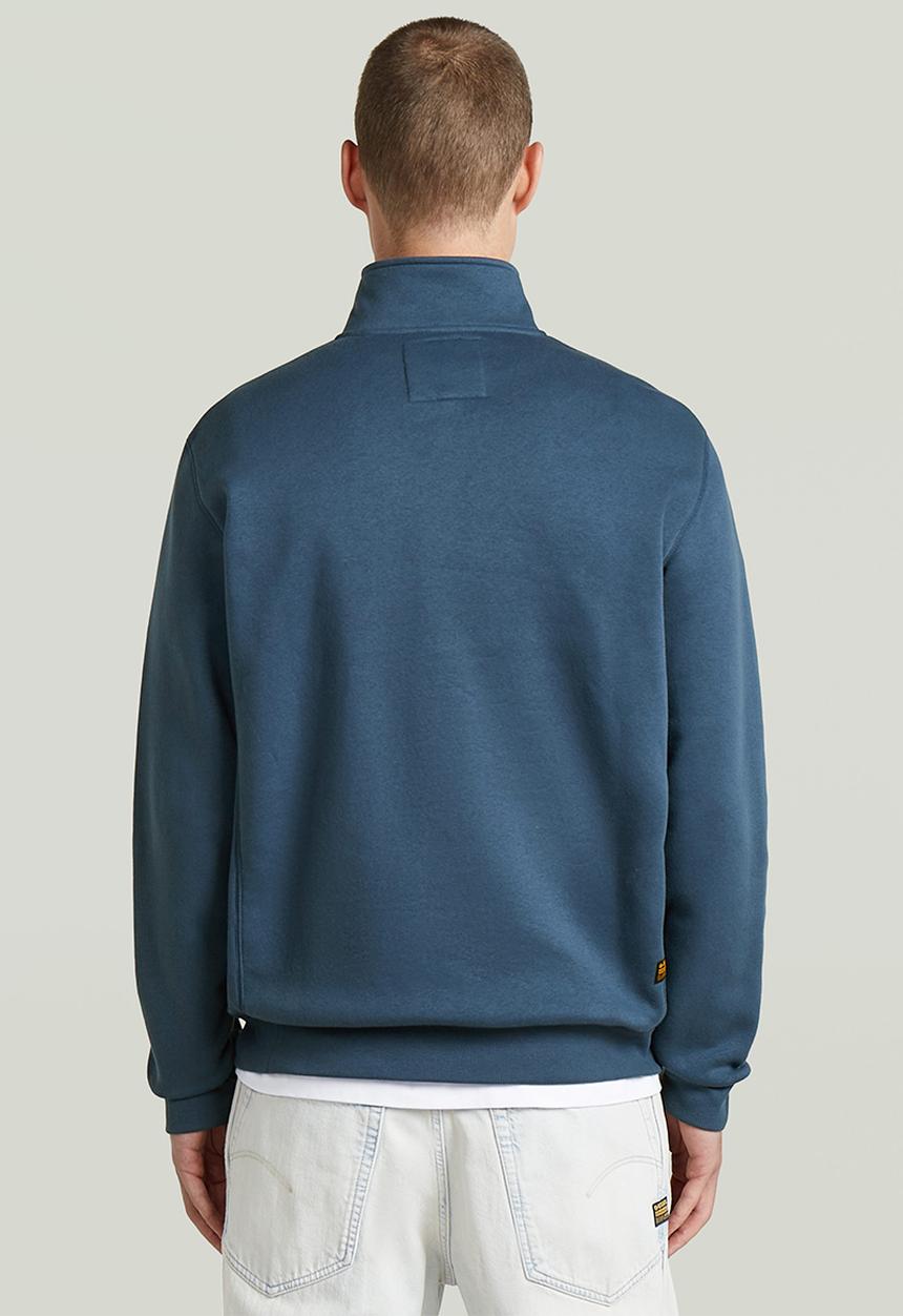 G-STAR - Premium Core Half Zip R Sw Long Sleeve - Rank Blue