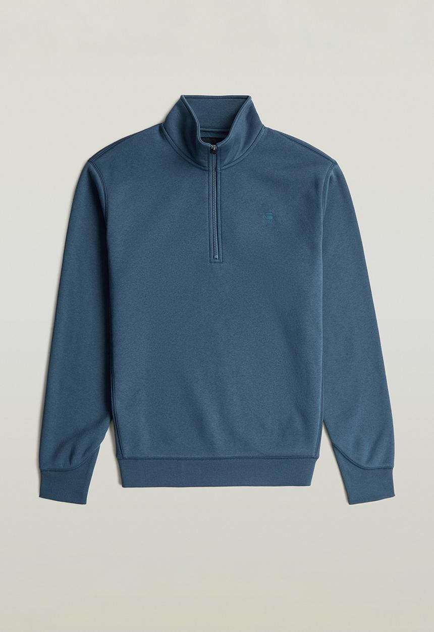 G-STAR - Premium Core Half Zip R Sw Long Sleeve - Rank Blue