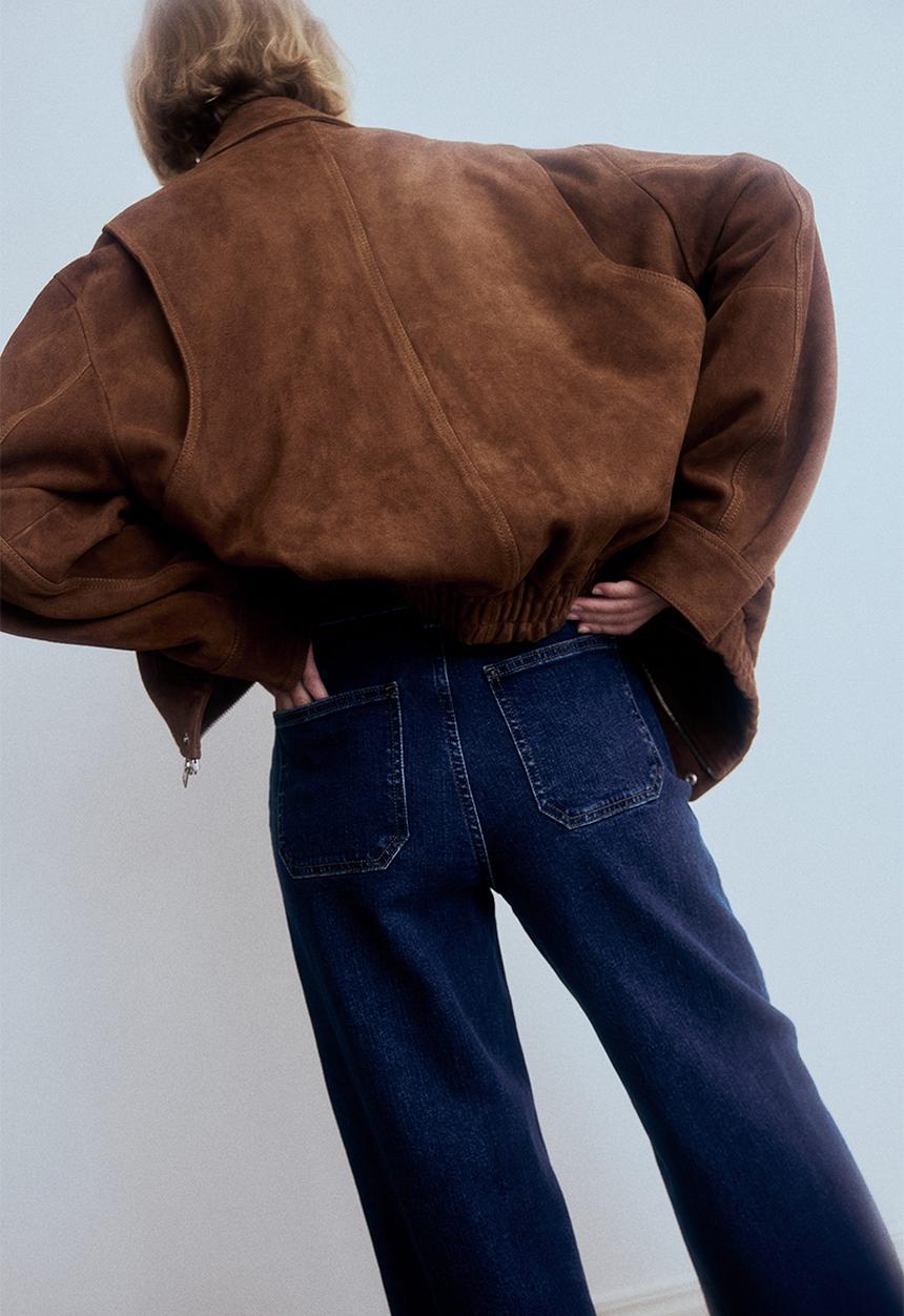 H&M - Wide high jeans - denim blue