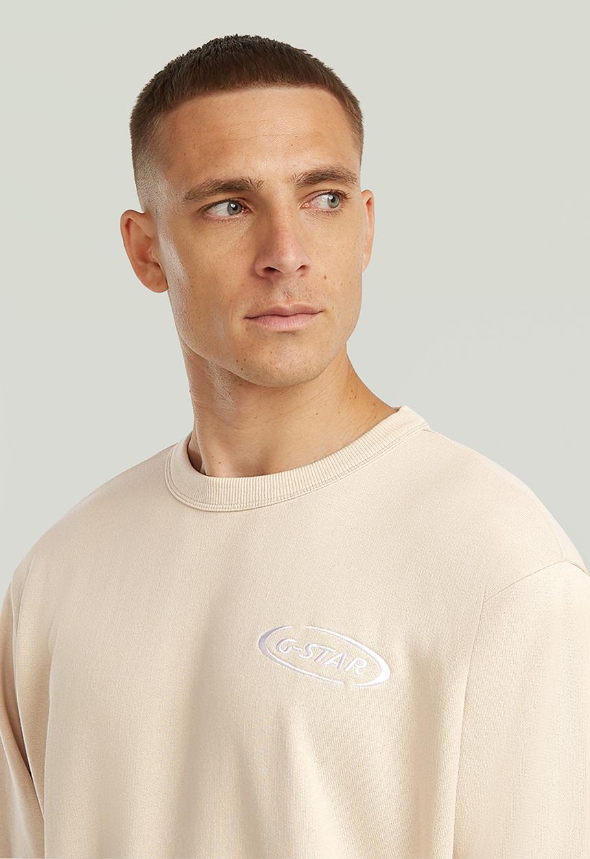 G-STAR - 90S Logo R Sw - Whitebait