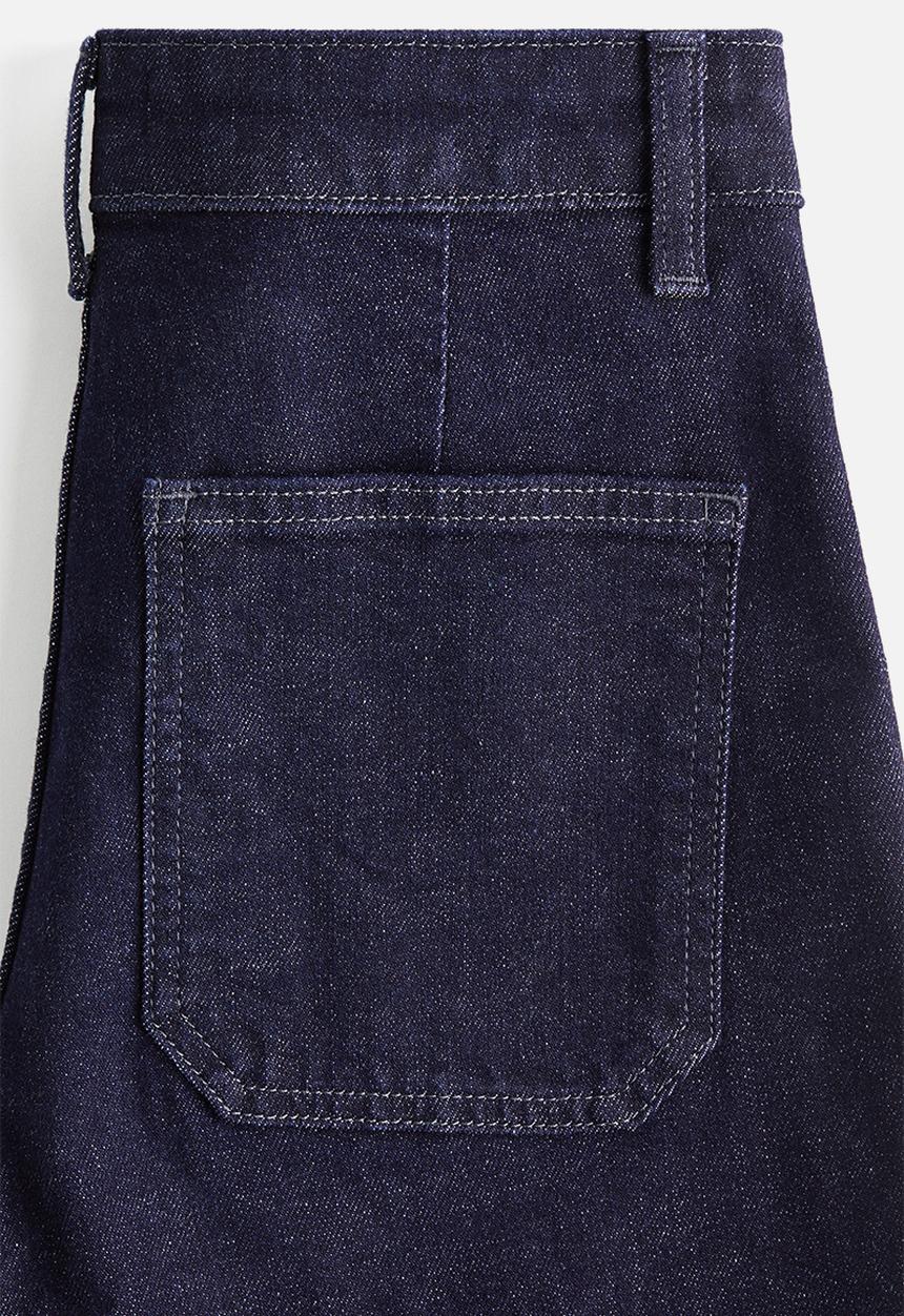 H&M - Wide high jeans - dark denim blue