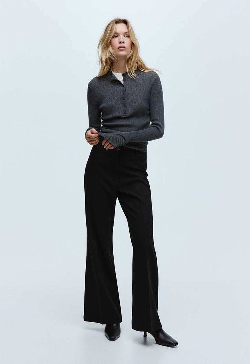 H&M - Tailored trousers - black