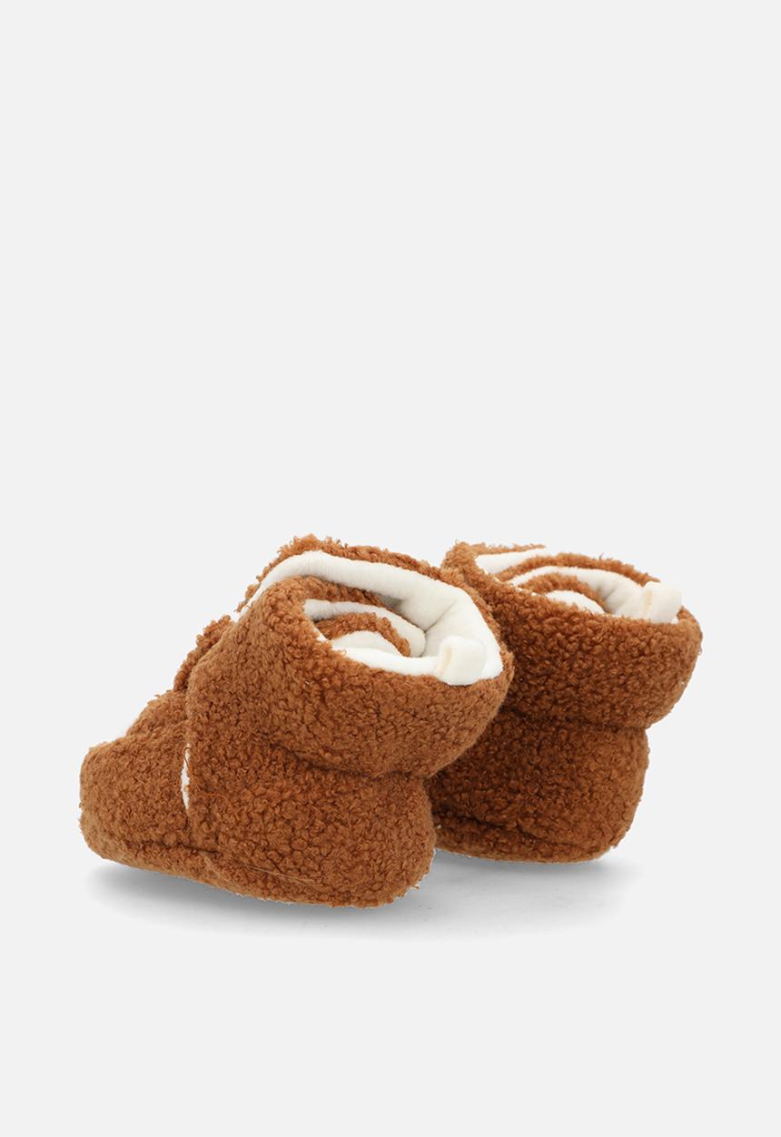 Pop Candy - Fleece slipper boots - dark brown
